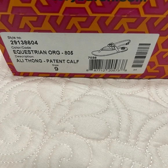 Tory Burch Equestrian Orange Sandals - Picture 2 of 4